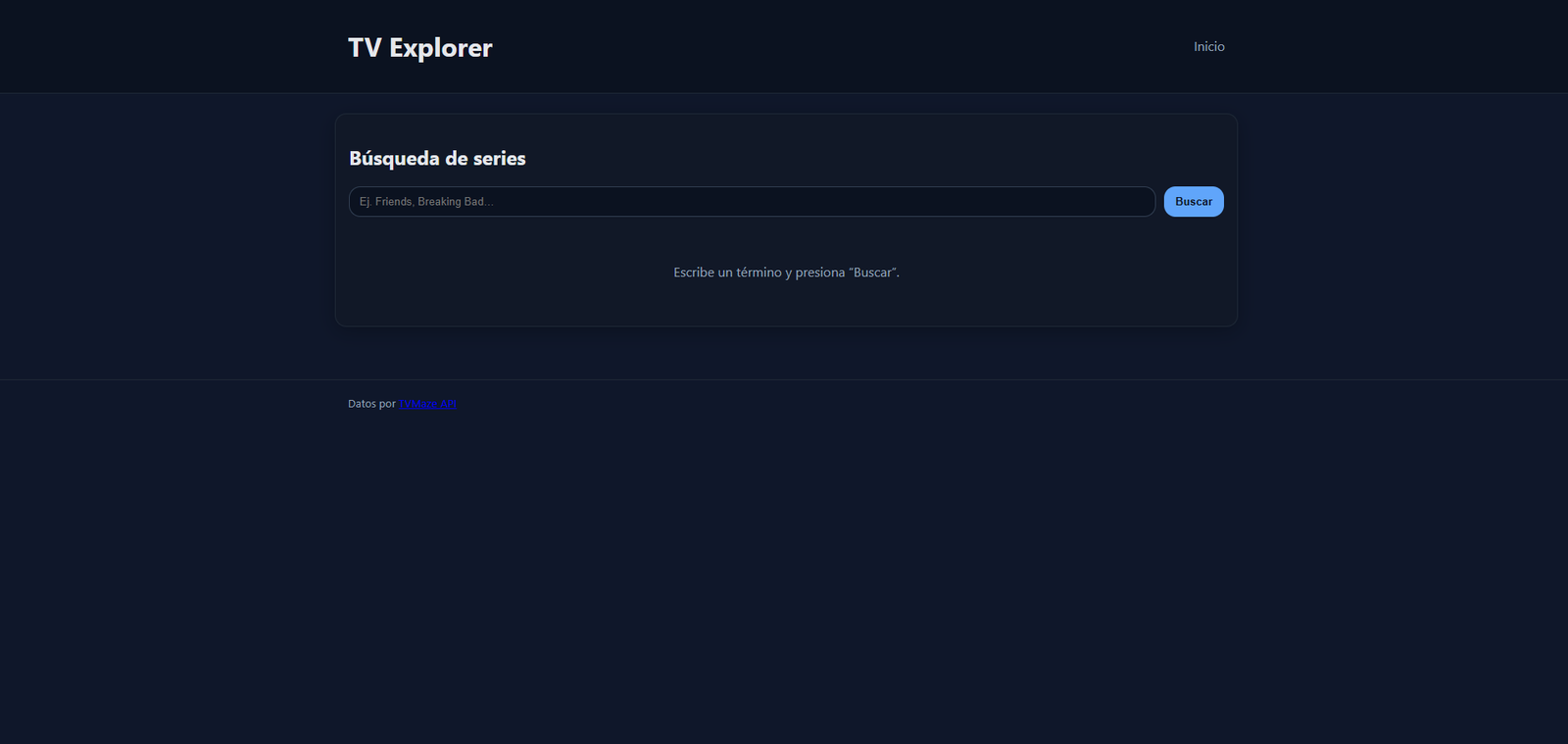 TVExplorer — Aplicación web para buscar series y películas